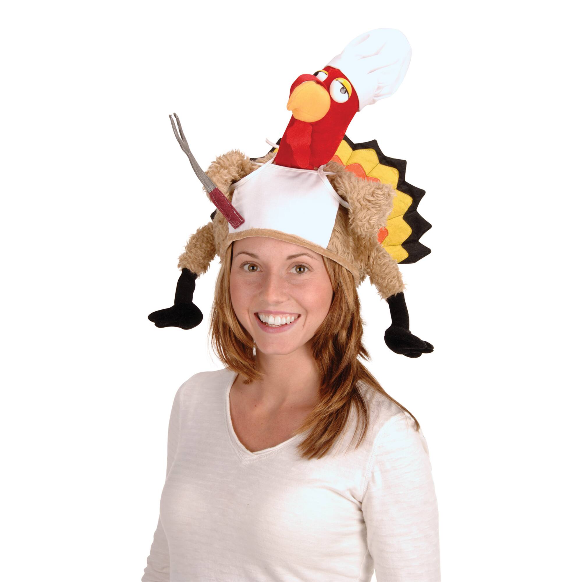 Beistle Chef Turkey Plush Hat